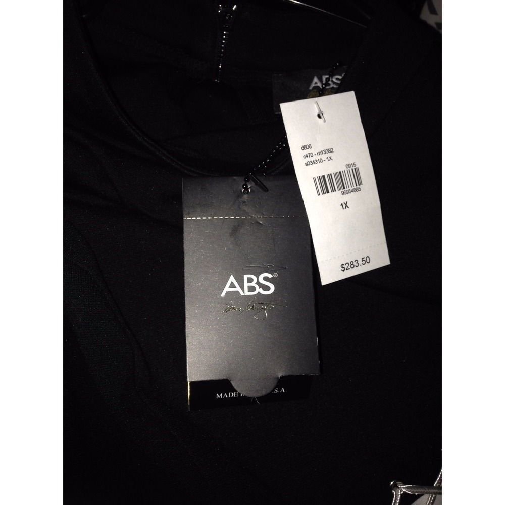Lane Bryant Laced Eyelet Bodycon Dress BY ABS Allen Schwartz Plus Size 1X Black - Picture 8 of 8